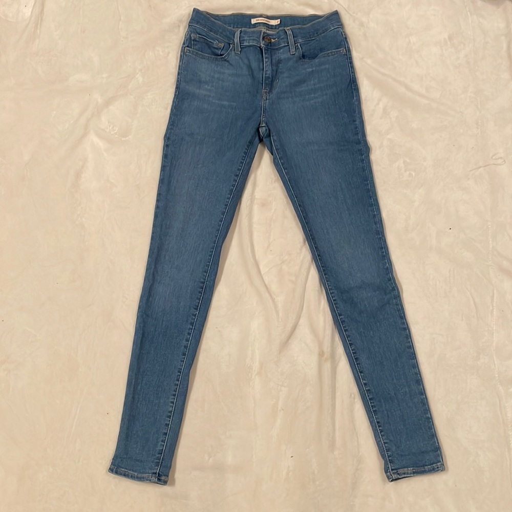 LEVI STRAUSS 710 denim mid-rise super skinny jeans
